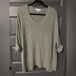She + Sky V-Neck Sweater